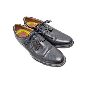 Florsheim Imperial Mens Shoes 10.5 D Black Leather Wingtip Oxford Italy